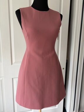 Babaton Aritzia  Dusty Rose Sleeveless A-Line Mini Dress 2
